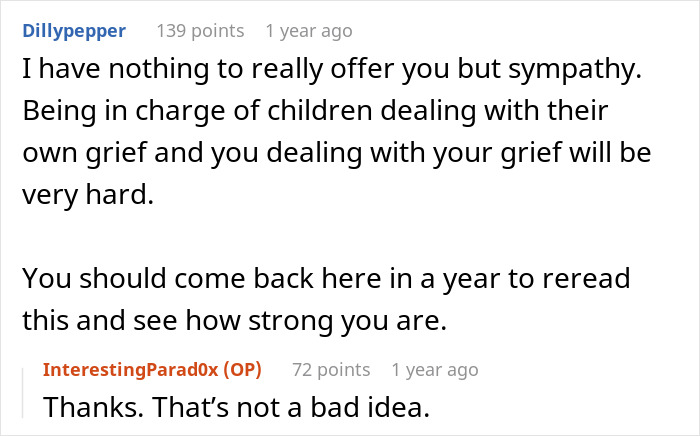 Alt text: Online discussion about a woman’s life changing after her late sister’s dying wish and challenges with children and grief. Alt text: Online discussion about a woman’s life changing after her late sister’s dying wish and challenges with children and grief.