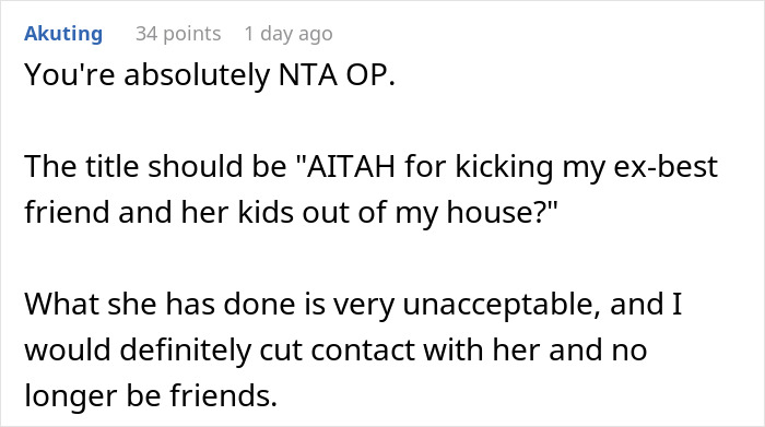 Reddit user comments on friend who house sat, locked up dogs while hers roamed free, leading to conflict and eviction.