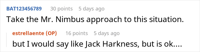 Screenshot of an online discussion where a user comments on awkwardness related to boxers bothering guests.