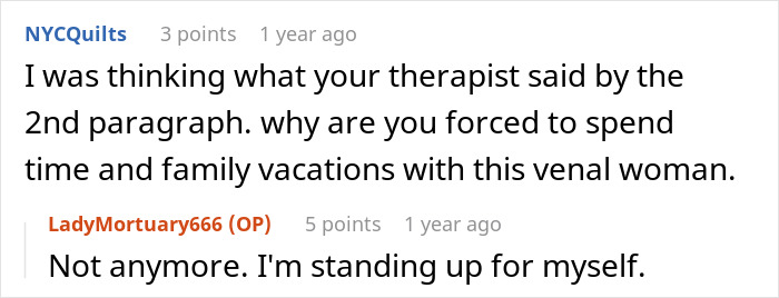 Screenshot of an online discussion where a woman stands up to her mother-in-law over allergy-triggering behavior. Screenshot of an online discussion where a woman stands up to her mother-in-law over allergy-triggering behavior.