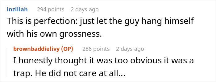 Reddit comments discussing sister boyfriend relationship drama, highlighting a trap and gross behavior in the conversation.