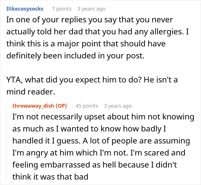 Text conversation about a teen’s allergic reaction at a friend’s house and issues with communication about allergies. Text conversation about a teen’s allergic reaction at a friend’s house and issues with communication about allergies.