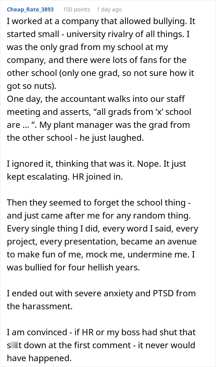 Employee fired on the spot by CFO after a shocking body-shaming comment in a workplace termination incident.