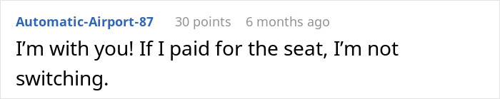 Woman refuses to give up her plane seat, resting peacefully and enjoying a guilt-free nap during the flight experience.