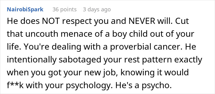 Screenshot of an online comment warning about disrespect and sabotage in a relationship involving a hidden device prank.