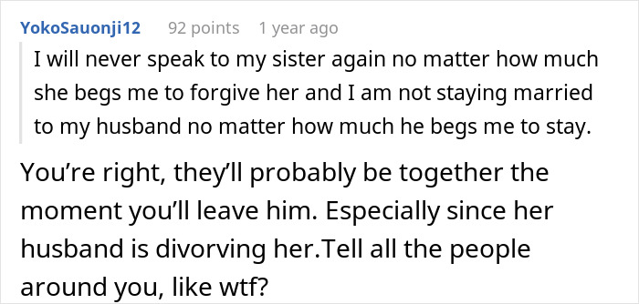 Comment discussing a woman&rsquo;s struggle after her husband&rsquo;s dark secret is revealed soon into their marriage.