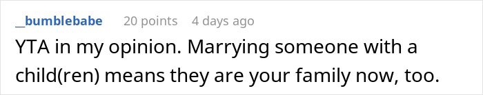 Screenshot of an online comment discussing a man denying his stepson&rsquo;s pleas to contribute to his college fund.