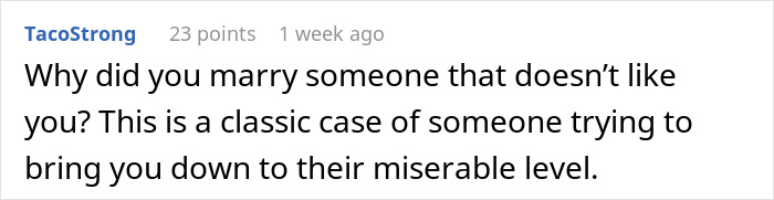 Comment discussing resentment and blame in a relationship where a man hates how easy things come to his wife. Comment discussing resentment and blame in a relationship where a man hates how easy things come to his wife.