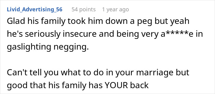 Commentary on man joking about trading wife for younger woman, with mention of his twin brother offering to date her instead.