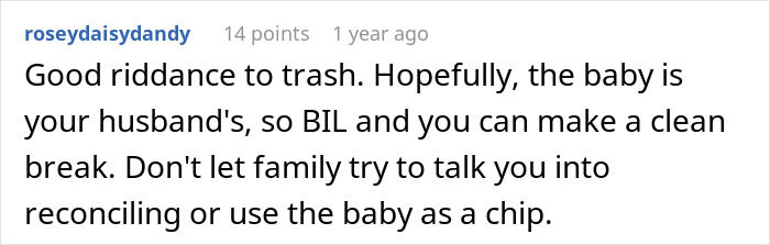 Comment text expressing support for a woman&rsquo;s world crumbling after husband&rsquo;s dark secret is revealed early in marriage.