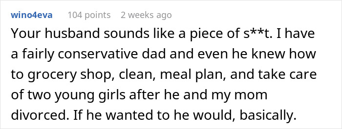 Text post showing a hurt working mom expressing frustration with her ignorant husband&rsquo;s lack of support.