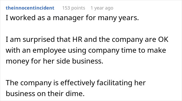 Text post from Reddit user theinnocentincident sharing experience as a manager about HR and coworker issues related to lunch fridge space. Text post from Reddit user theinnocentincident sharing experience as a manager about HR and coworker issues related to lunch fridge space.