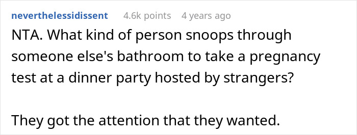 Reddit comment discussing a woman’s dramatic pregnancy reveal turning into total humiliation after a wrong test. Reddit comment discussing a woman’s dramatic pregnancy reveal turning into total humiliation after a wrong test.