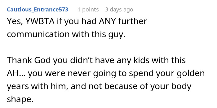 Comment discussing relationship advice after a man breaks up with his girlfriend of ten years over cheese.