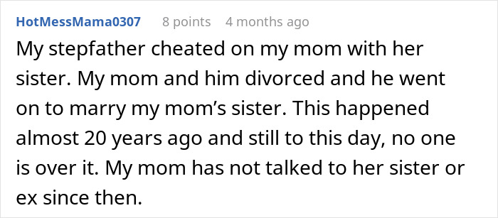 User comment about a woman&rsquo;s world crumbling after discovering her husband&rsquo;s betrayal and family secrets.