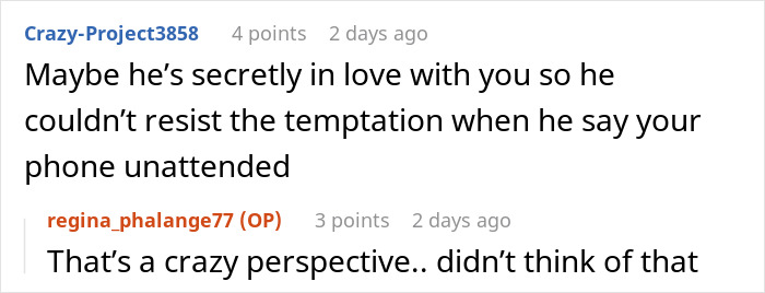 Screenshot of a social media conversation about privacy concerns and suspicion leading to cutting off a long-term friend.