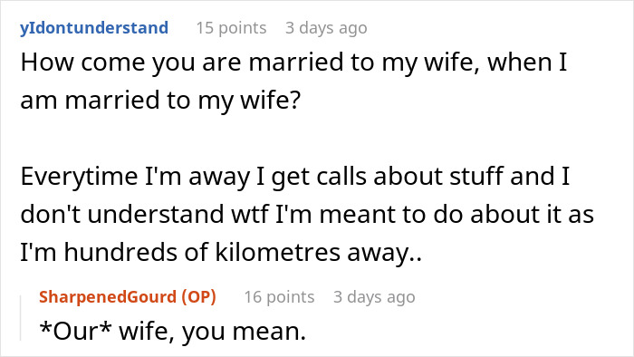 Screenshot of a Reddit conversation highlighting weaponized incompetence with a husband confused by simple tasks his wife cannot complete. Screenshot of a Reddit conversation highlighting weaponized incompetence with a husband confused by simple tasks his wife cannot complete.