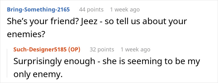 Online conversation about a woman ending a 15-year friendship due to a purse fiasco and emotional fallout.