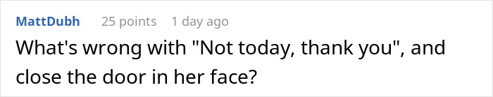 Comment on a social media post discussing an unhinged MIL showing up uninvited and making demands about choosing between her or the cat.