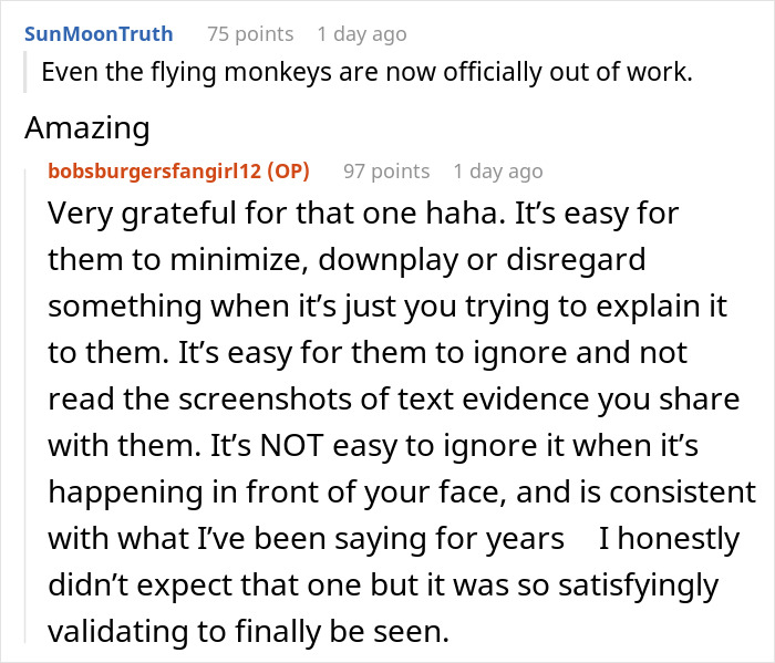 Screenshot of a Reddit conversation revealing family favoritism as a bride tries to erase her twin from the wedding.