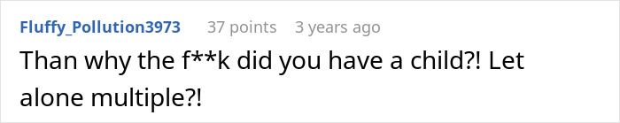 Screenshot of an online comment expressing frustration about having children, related to fears of surviving motherhood challenges. Screenshot of an online comment expressing frustration about having children, related to fears of surviving motherhood challenges.