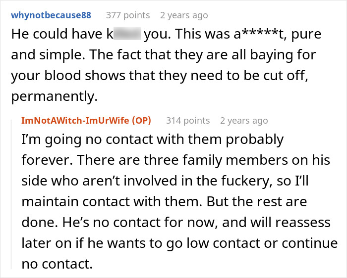 Screenshot of a forum discussion about a woman accusing her brother-in-law of causing her anaphylactic shock by lying about lunch ingredients.