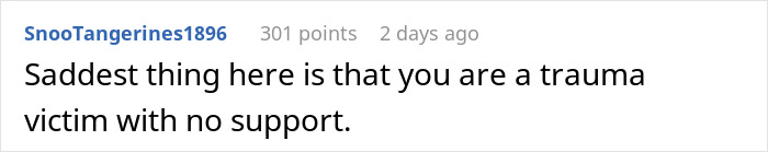 Screenshot of a forum comment discussing a person proven not guilty yet facing consequences as if guilty.