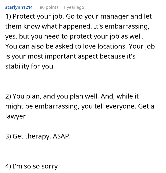 Alt text: Advice on handling situation after discovering husband's affair baby while setting up WIC profile at work