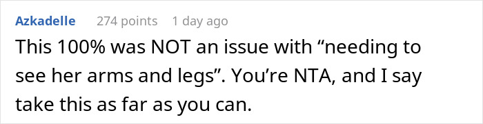 Screenshot of an online comment discussing a male swim teacher telling a 10-year-old to remove modest swimwear. Screenshot of an online comment discussing a male swim teacher telling a 10-year-old to remove modest swimwear.