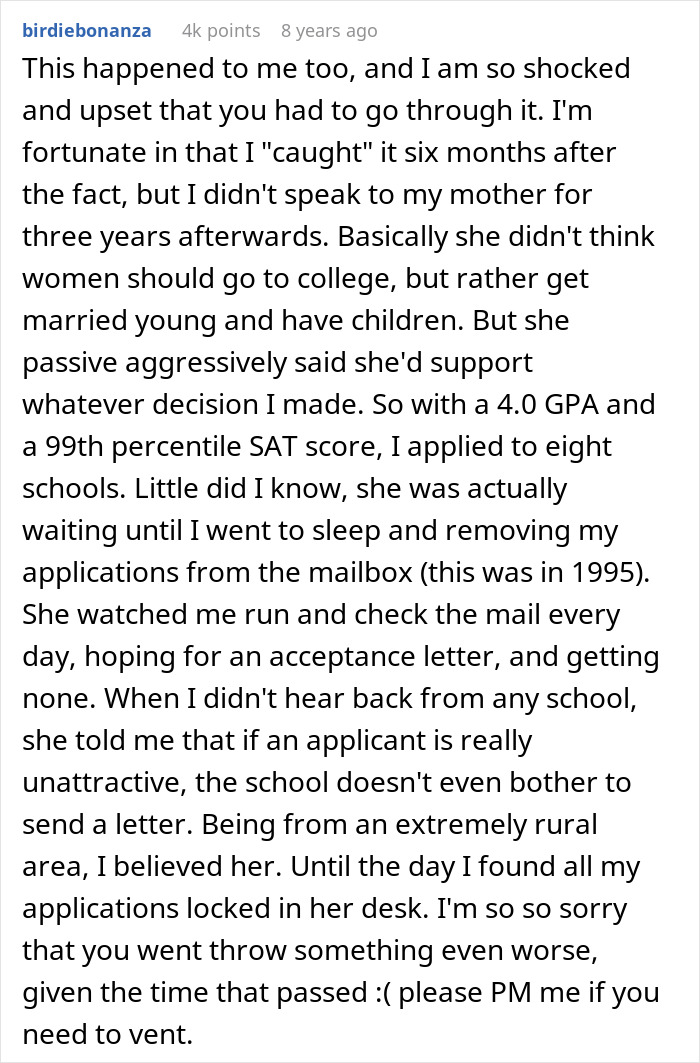 Alt text: Woman learns the truth about why she never got to study abroad due to parental control and hidden applications. Alt text: Woman learns the truth about why she never got to study abroad due to parental control and hidden applications.