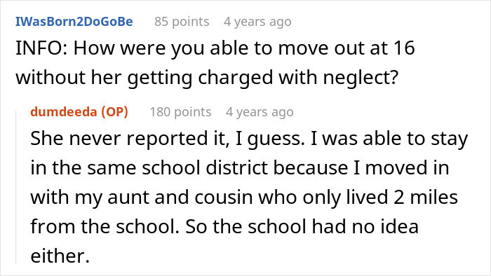 Screenshot of an online discussion about siblings who take care and refuse support from their mother, highlighting neglect issues.