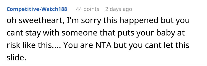 Screenshot of a Reddit comment discussing a mom banning husband from nursery and starting an exit plan. Screenshot of a Reddit comment discussing a mom banning husband from nursery and starting an exit plan.
