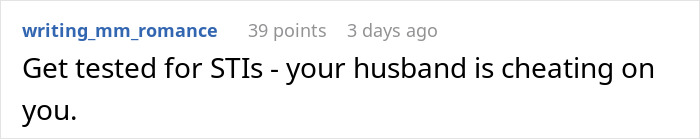 Text post from writing_mm_romance reads a man worries about his wife&rsquo;s petty drama affecting his job, but it costs him his marriage instead.