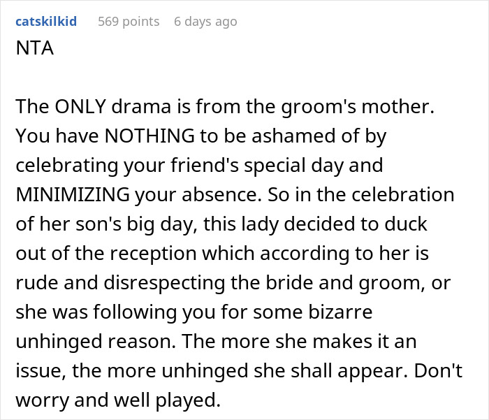 Comment discussing drama when a couple can&rsquo;t accommodate a friend&rsquo;s diet at the wedding reception.