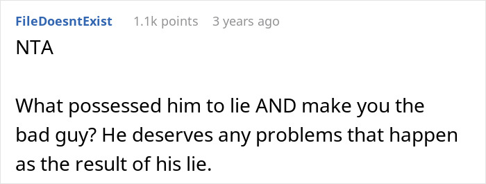 Comment on a forum post discussing a shallow man lying about his wife's cheating to hide her weight gain.