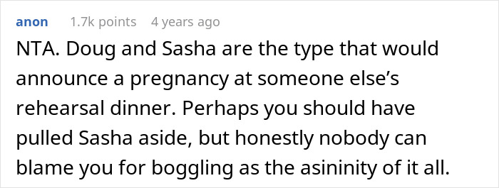 Screenshot of an online discussion about a woman’s dramatic pregnancy reveal turning into total humiliation. Screenshot of an online discussion about a woman’s dramatic pregnancy reveal turning into total humiliation.