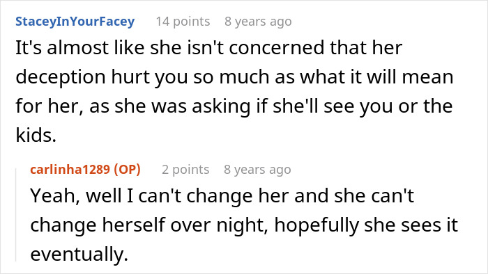 ALT text: Woman learns the truth about why she never got to study abroad reading online discussion comments. ALT text: Woman learns the truth about why she never got to study abroad reading online discussion comments.