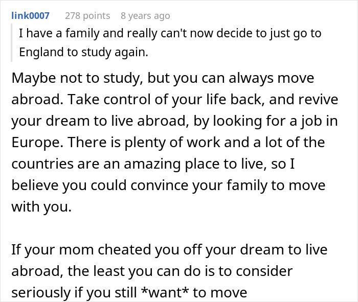Comment about moving abroad to revive dreams and the truth behind why she never got to study abroad. Comment about moving abroad to revive dreams and the truth behind why she never got to study abroad.