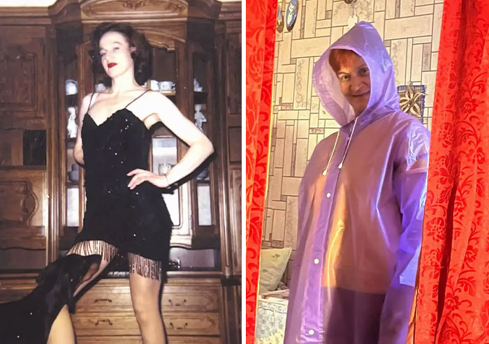 Padres iconos en fotos antiguas mostrando estilo y personalidad única en su juventud con atuendos distintivos y expresivos.