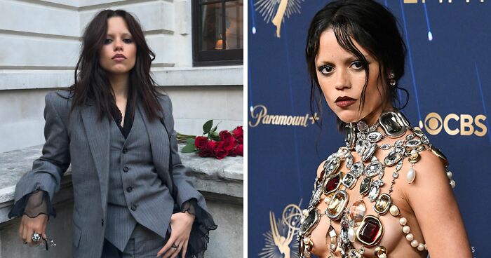 Jenna Ortega’s Risky Diamond-Encrusted Look At The 2025 Emmys Has People Mindblown