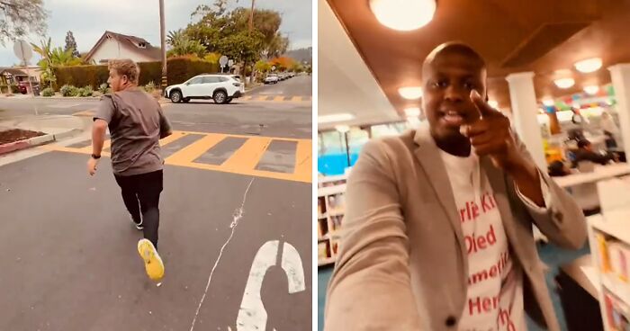 Black Man Confronts White Man At Library Over Racial Slur—He Runs Away In Viral Video