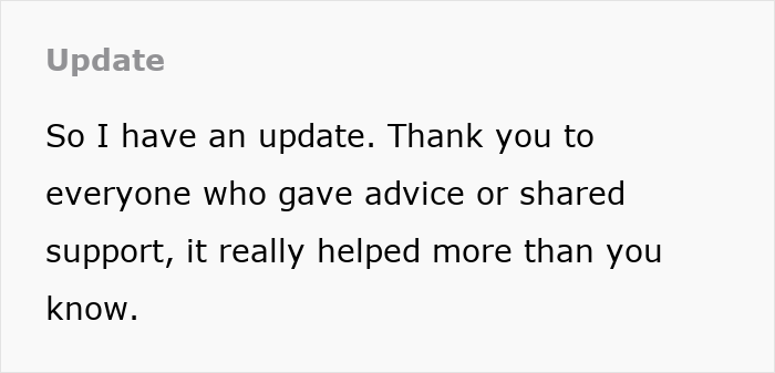 Text update about friendship ending after purse fiasco, expressing gratitude for advice and support received online.