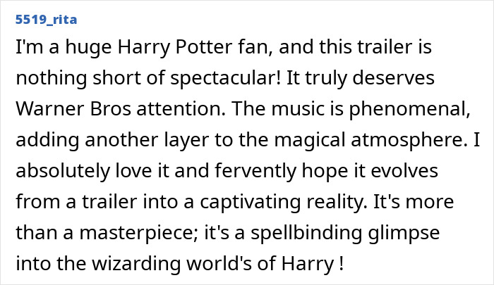 Fan-made Harry Potter and the Cursed Child trailer praised for magical atmosphere, sparking hope for a full movie with original cast.