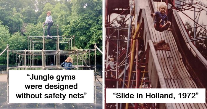 33 Pics Showing How Dangerous Playgrounds Were In The Past