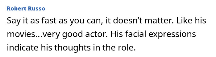 Comment by Robert Russo praising Denzel Washington’s acting and facial expressions in his movies. Comment by Robert Russo praising Denzel Washington’s acting and facial expressions in his movies.
