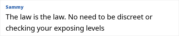 Comment by Sammy discussing legal rules and discretion related to exposure levels amid breastfeeding stigma health risks.