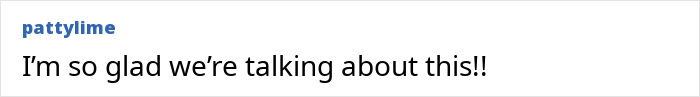Comment by user pattylime expressing relief that the topic of a 9-year-old girl with hair and teeth growing inside her is being discussed.