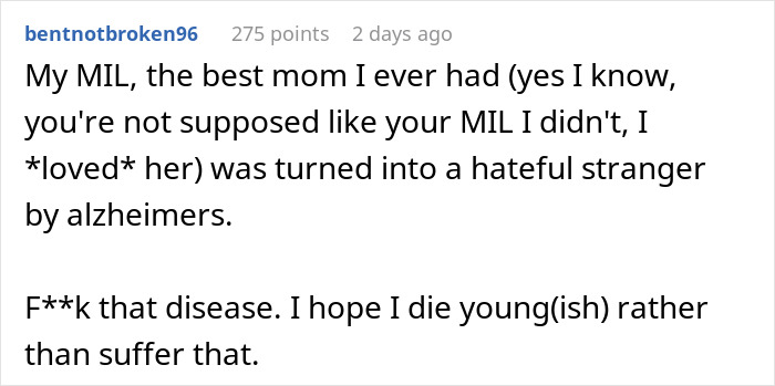 Text post sharing a personal story about an elderly neighbor confronting a couple over an alleged affair.