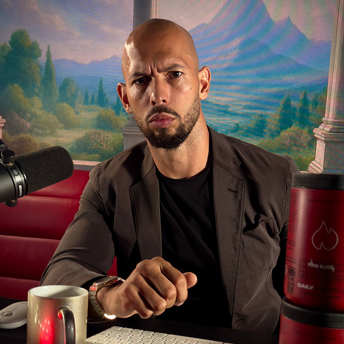 Man with beard and black shirt discussing Elon Musk Andrew Tate donation for Iryna Zarutska murals painting Man with beard and black shirt discussing Elon Musk Andrew Tate donation for Iryna Zarutska murals painting