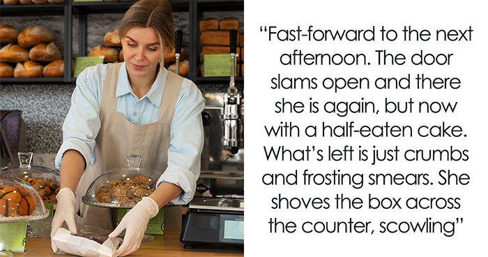 Entitled Woman Tries To Return A “Used” Cake For A Refund, Only To Be Met With Confusion From Bakers